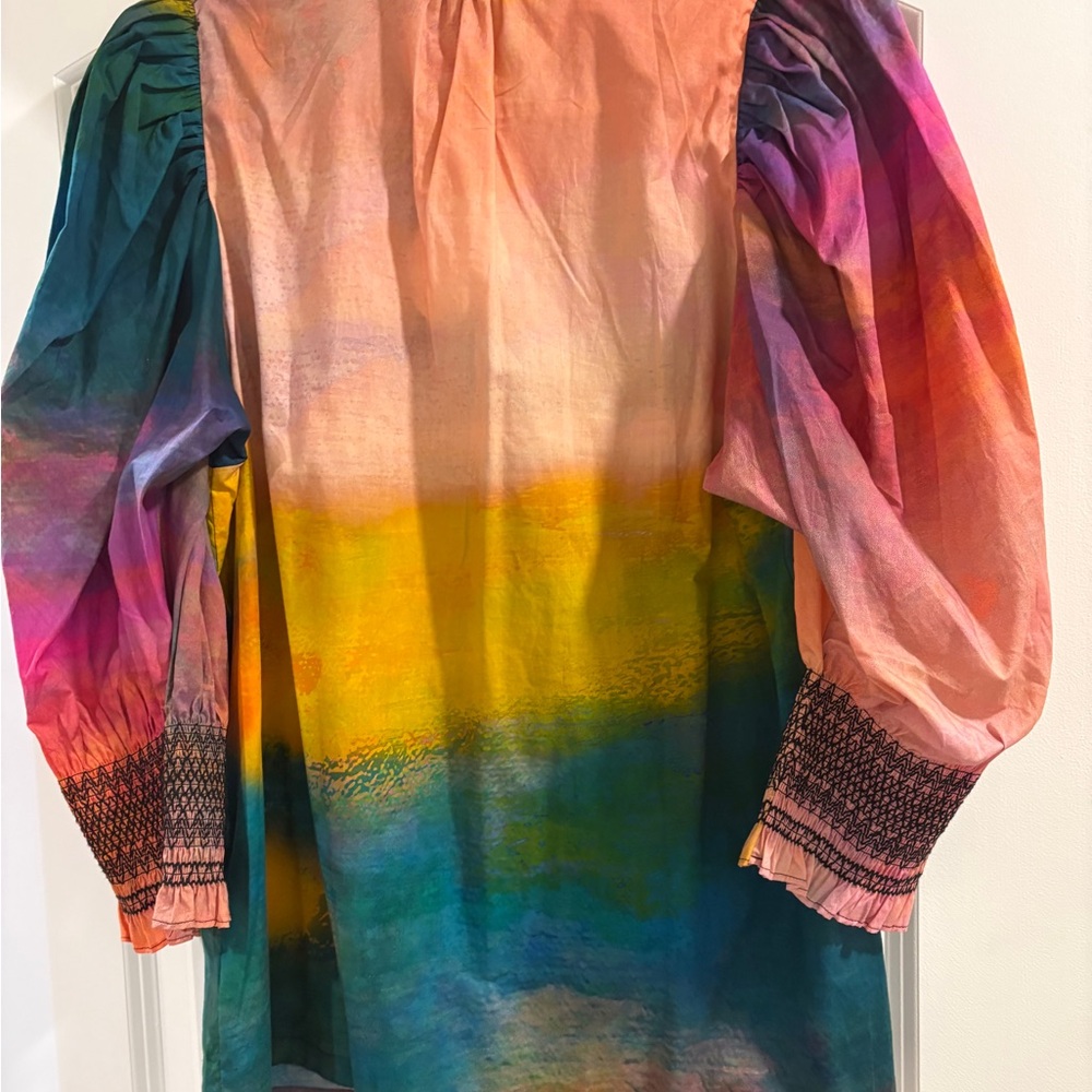 Anthropologie Colorful Tie-Dye Long Sleeve blouse - Picture 2 of 10